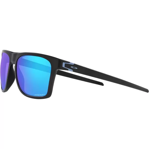 imageOakley Mens Oo9100 Leffingwell Rectangular SunglassesMatte BlackPrizm Sapphire