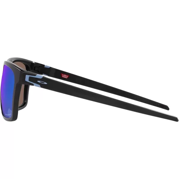 imageOakley Mens Oo9100 Leffingwell Rectangular SunglassesMatte BlackPrizm Sapphire