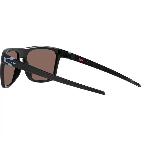 imageOakley Mens Oo9100 Leffingwell Rectangular SunglassesMatte BlackPrizm Sapphire