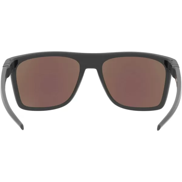 imageOakley Mens Oo9100 Leffingwell Rectangular SunglassesMatte Dark GreyPrizm Sapphire