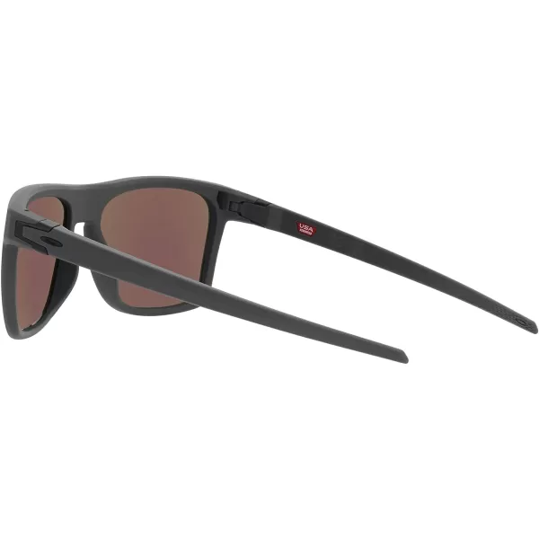 imageOakley Mens Oo9100 Leffingwell Rectangular SunglassesMatte Dark GreyPrizm Sapphire
