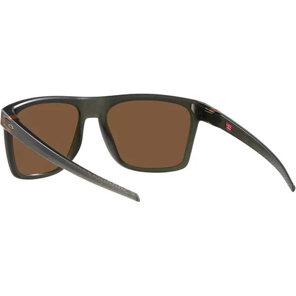 imageOakley Mens Oo9100 Leffingwell Rectangular SunglassesMatte Olive InkPrizm Bronze