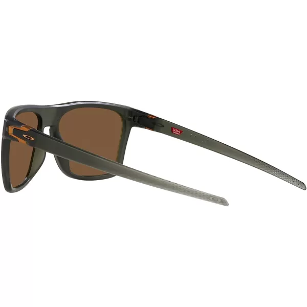 imageOakley Mens Oo9100 Leffingwell Rectangular SunglassesMatte Olive InkPrizm Bronze