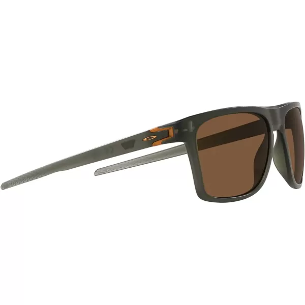 imageOakley Mens Oo9100 Leffingwell Rectangular SunglassesMatte Olive InkPrizm Bronze