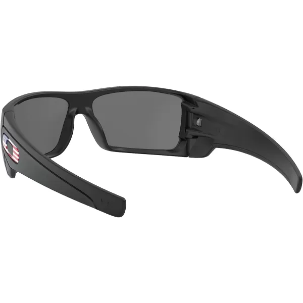 imageOakley Mens Oo9101 Batwolf Rectangular SunglassesMatte BlackUs Flag IconPrizm Black