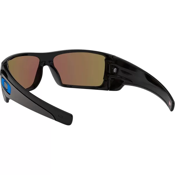 imageOakley Mens Oo9101 Batwolf Rectangular SunglassesPolished BlackPrizm Sapphire