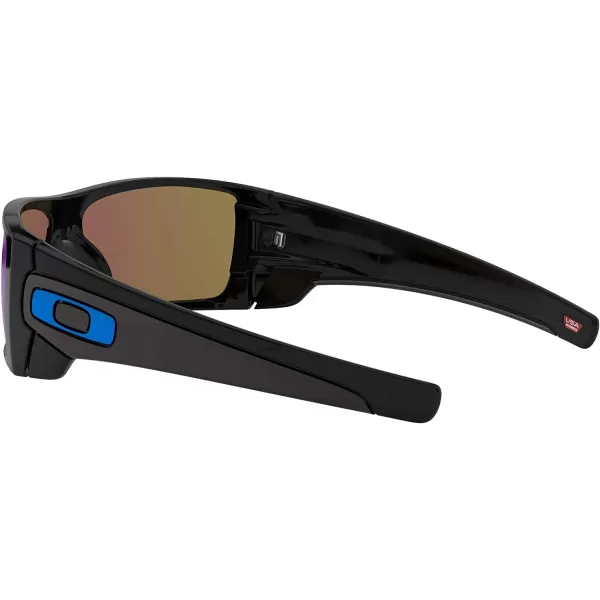 imageOakley Mens Oo9101 Batwolf Rectangular SunglassesPolished BlackPrizm Sapphire