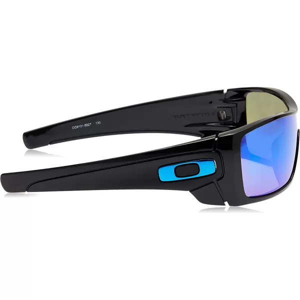 imageOakley Mens Oo9101 Batwolf Rectangular SunglassesPolished BlackPrizm Sapphire
