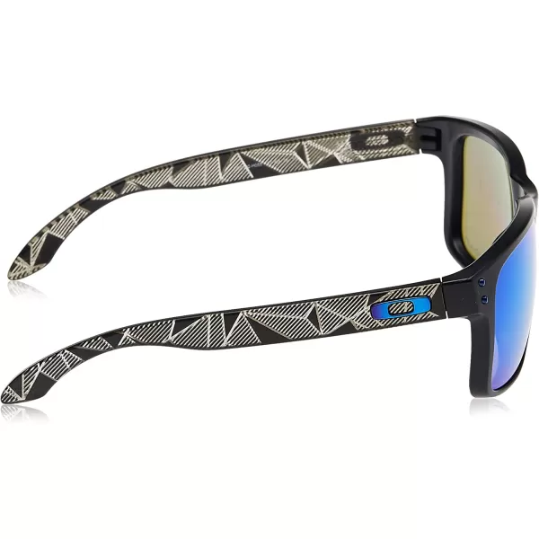 imageOakley Mens Oo9102 Holbrook Polarized Square SunglassesMatte Black PrintPrizm Sapphire Iridium Polarized