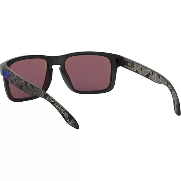 imageOakley Mens Oo9102 Holbrook Polarized Square SunglassesMatte Black PrintPrizm Sapphire Iridium Polarized