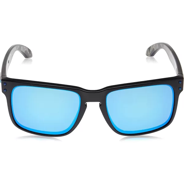 imageOakley Mens Oo9102 Holbrook Polarized Square SunglassesMatte Black PrintPrizm Sapphire Iridium Polarized