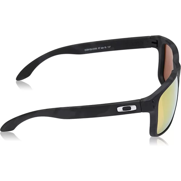 imageOakley Mens Oo9102 Holbrook Polarized Square SunglassesMatte Black TortoisePrizm 24k Polarized