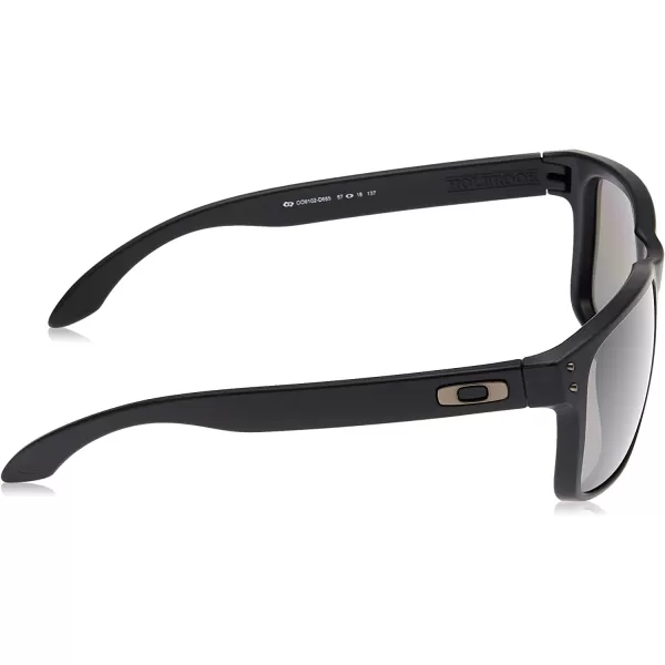 imageOakley Mens Oo9102 Holbrook Polarized Square SunglassesMatte Black on BlackPrizm Black Polarized