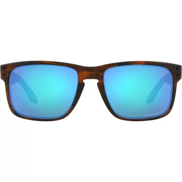 imageOakley Mens Oo9102 Holbrook Polarized Square SunglassesMatte Brown Tortoise W Prizm Sapphire Polarized
