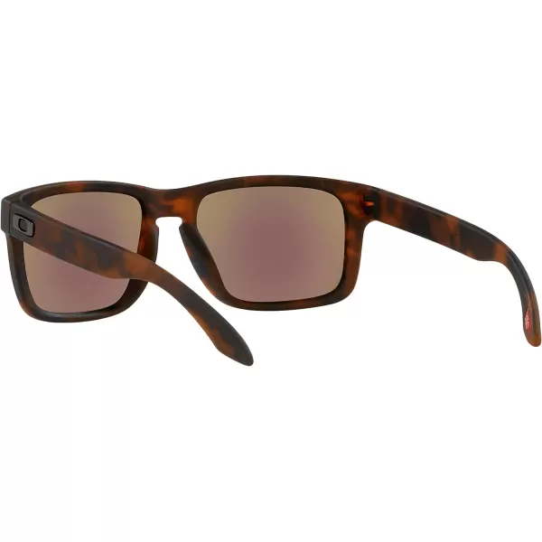 imageOakley Mens Oo9102 Holbrook Polarized Square SunglassesMatte Brown Tortoise W Prizm Sapphire Polarized