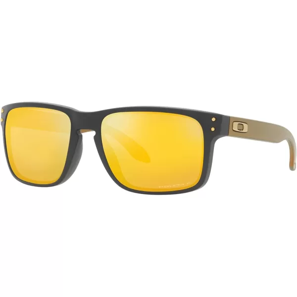 imageOakley Mens Oo9102 Holbrook Polarized Square SunglassesMatte CarbonPrizm 24k Polarized