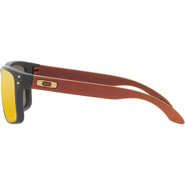 imageOakley Mens Oo9102 Holbrook Polarized Square SunglassesMatte CarbonPrizm 24k Polarized