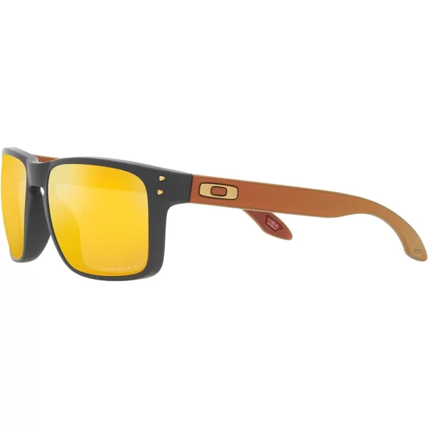 imageOakley Mens Oo9102 Holbrook Polarized Square SunglassesMatte CarbonPrizm 24k Polarized