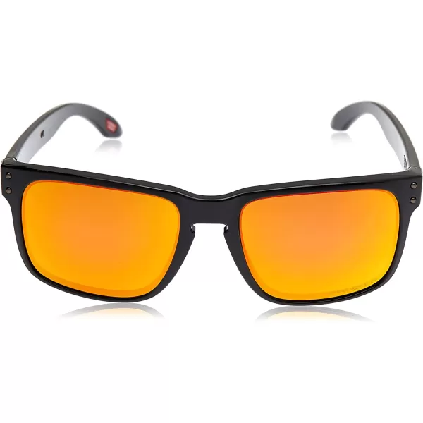 imageOakley Mens Oo9102 Holbrook Polarized Square SunglassesPolished BlackPrizm Ruby Polarized