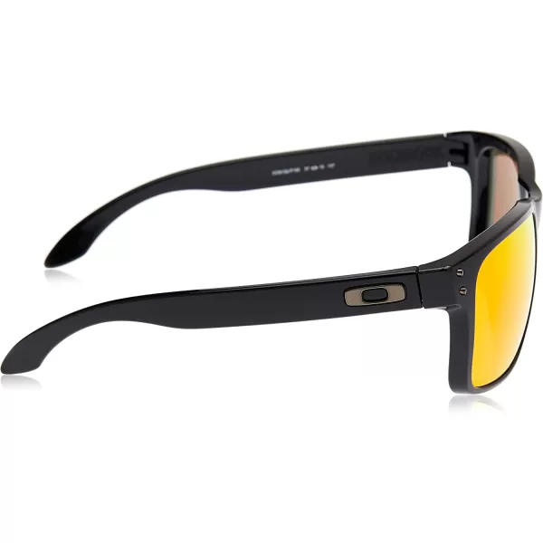 imageOakley Mens Oo9102 Holbrook Polarized Square SunglassesPolished BlackPrizm Ruby Polarized