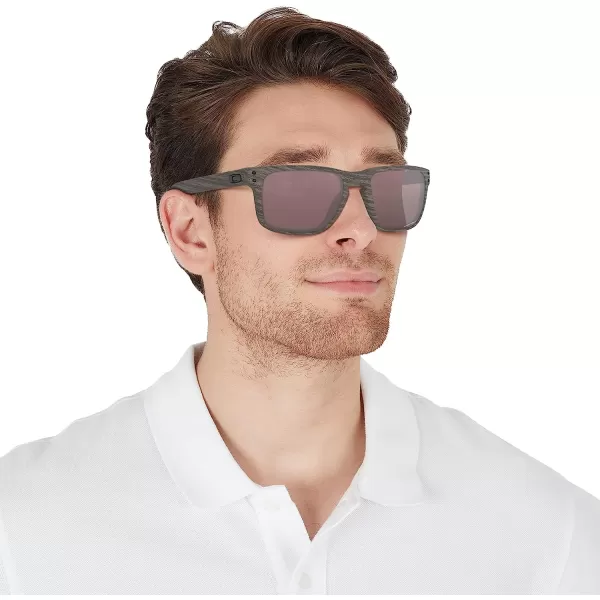 imageOakley Mens Oo9102 Holbrook Polarized Square SunglassesWoodgrainPrizm Daily Polarized