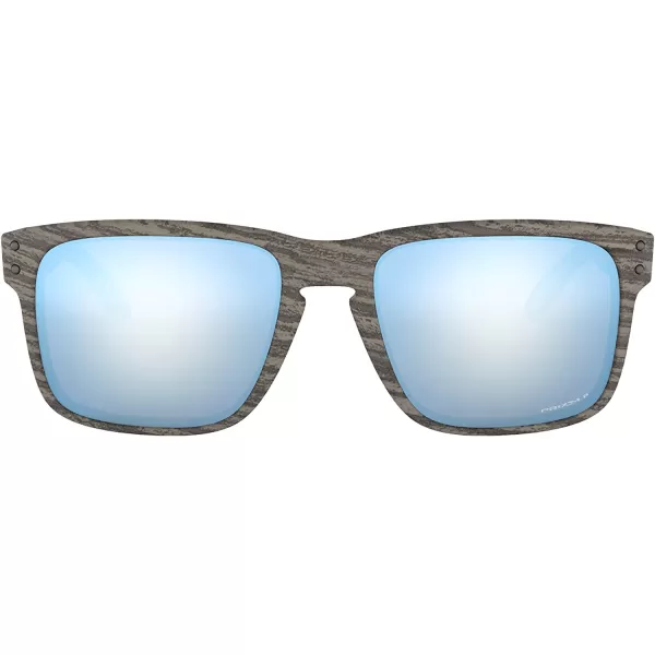 imageOakley Mens Oo9102 Holbrook Polarized Square SunglassesWoodgrainPrizm Deep Water Polarized