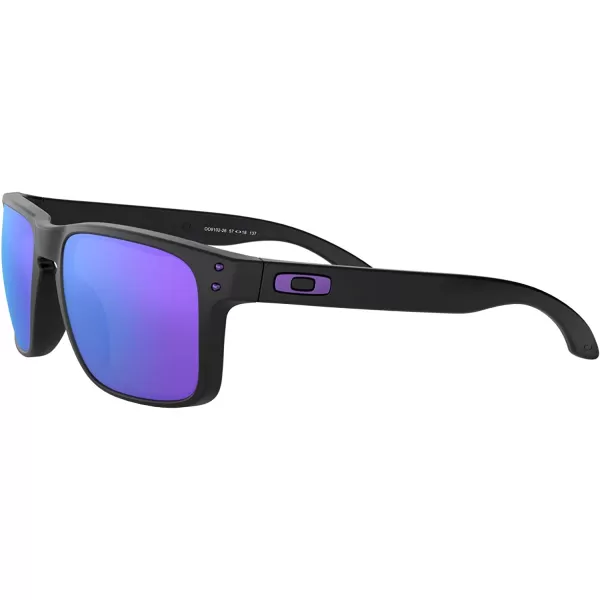 imageOakley Mens Oo9102 Holbrook Square SunglassesJulian Wilson Matte BlackViolet Iridium