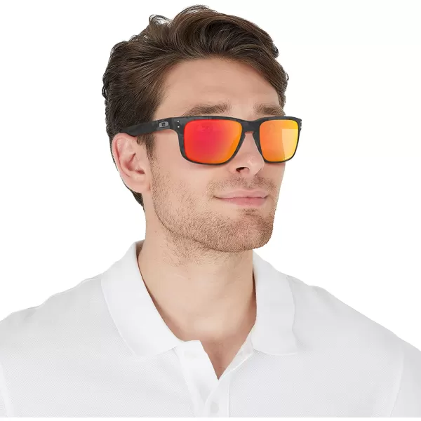imageOakley Mens Oo9102 Holbrook Square SunglassesMatte Black CamoPrizm Ruby