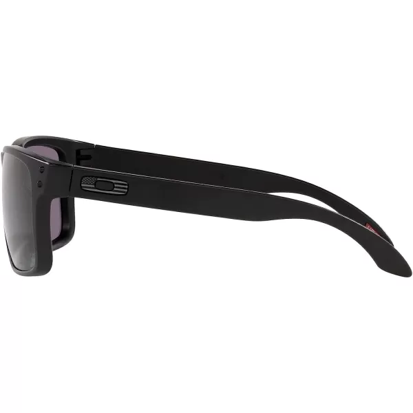imageOakley Mens Oo9102 Holbrook Square SunglassesMatte Black Tonal Us FlagPrizm Grey