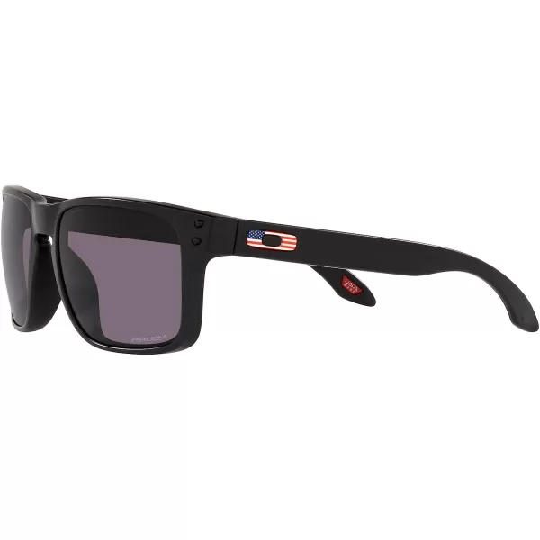 imageOakley Mens Oo9102 Holbrook Square SunglassesMatte Black Us FlagPrizm Grey