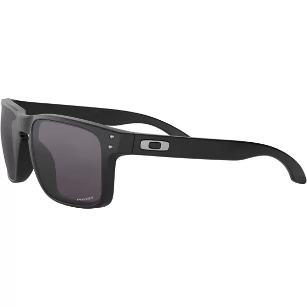 imageOakley Mens Oo9102 Holbrook Square SunglassesMatte Black on SilverPrizm Grey