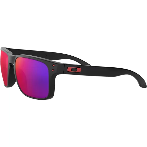 imageOakley Mens Oo9102 Holbrook Square SunglassesMatte BlackPositive Red Iridium