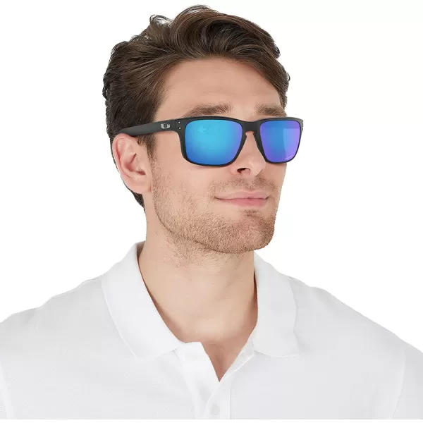 imageOakley Mens Oo9102 Holbrook Square SunglassesMatte BlackPrizm Black Polarized