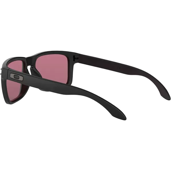 imageOakley Mens Oo9102 Holbrook Square SunglassesMatte BlackPrizm Dark Golf