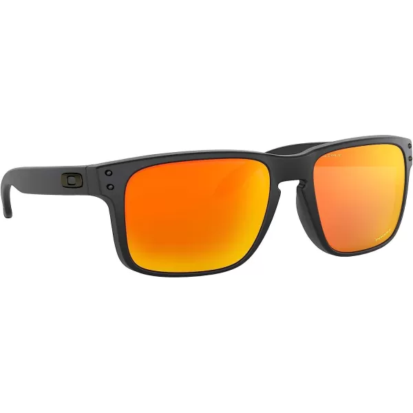 imageOakley Mens Oo9102 Holbrook Square SunglassesMatte BlackPrizm Ruby