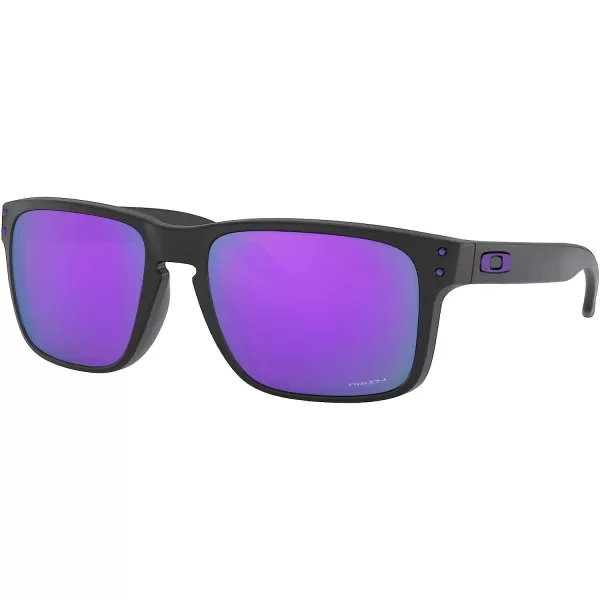 imageOakley Mens Oo9102 Holbrook Square SunglassesMatte BlackPrizm Violet