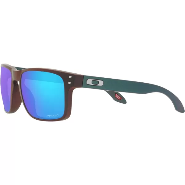 imageOakley Mens Oo9102 Holbrook Square SunglassesMatte BlackRed ColorshiftPrizm Sapphire