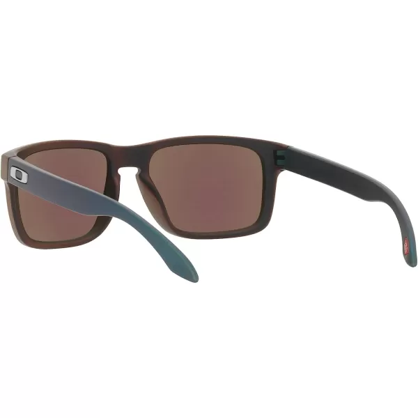 imageOakley Mens Oo9102 Holbrook Square SunglassesMatte BlackRed ColorshiftPrizm Sapphire