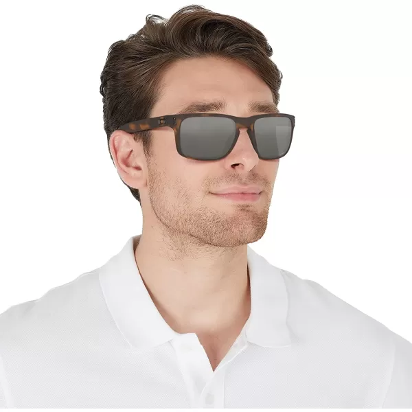 imageOakley Mens Oo9102 Holbrook Square SunglassesMatte Brown TortoisePrizm Black