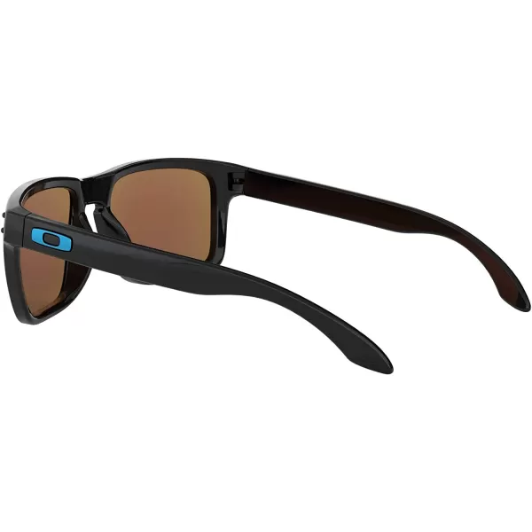 imageOakley Mens Oo9102 Holbrook Square SunglassesPolished BlackPrizm Sapphire