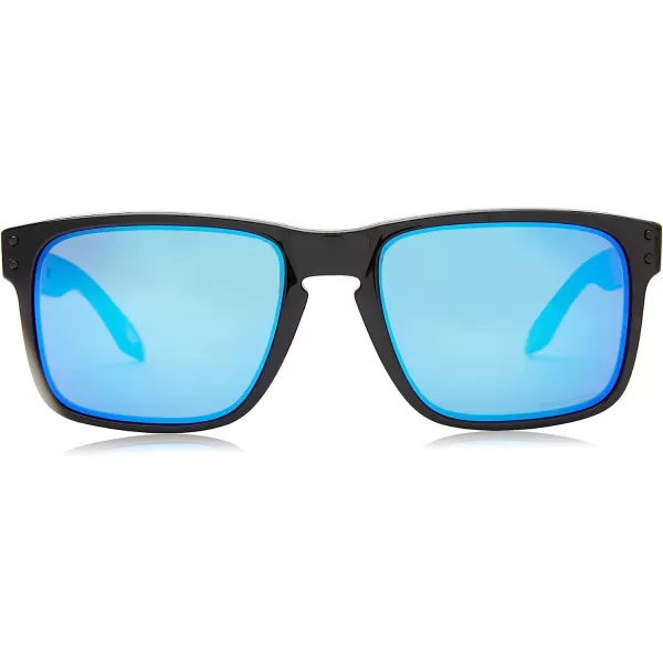 imageOakley Mens Oo9102 Holbrook Square SunglassesPolished BlackPrizm Sapphire