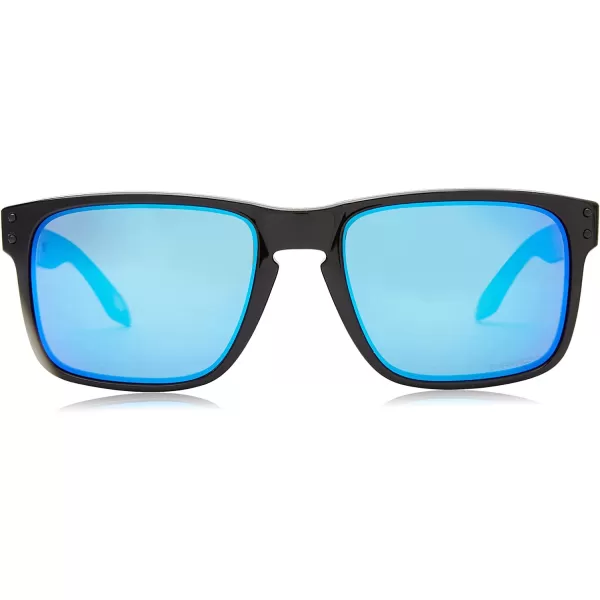 imageOakley Mens Oo9102 Holbrook Square SunglassesPolished BlackPrizm Sapphire