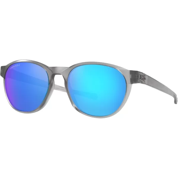 imageOakley Mens Oo9126f Reedmace Low Bridge Fit Round SunglassesMatte Grey InkPrizm Sapphire