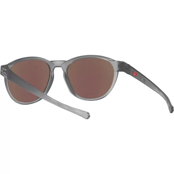 imageOakley Mens Oo9126f Reedmace Low Bridge Fit Round SunglassesMatte Grey InkPrizm Sapphire