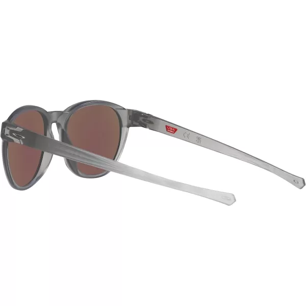imageOakley Mens Oo9126f Reedmace Low Bridge Fit Round SunglassesMatte Grey InkPrizm Sapphire