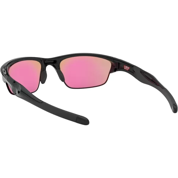 imageOakley Mens Oo9153 Half Jacket 20 Low Bridge Fit Rectangular SunglassesPolished BlackPrizm Golf