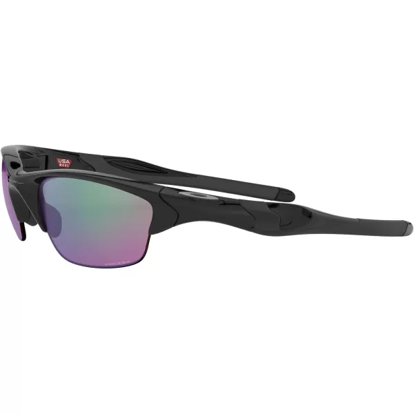imageOakley Mens Oo9153 Half Jacket 20 Low Bridge Fit Rectangular SunglassesPolished BlackPrizm Golf