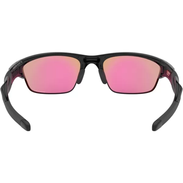 imageOakley Mens Oo9153 Half Jacket 20 Low Bridge Fit Rectangular SunglassesPolished BlackPrizm Golf