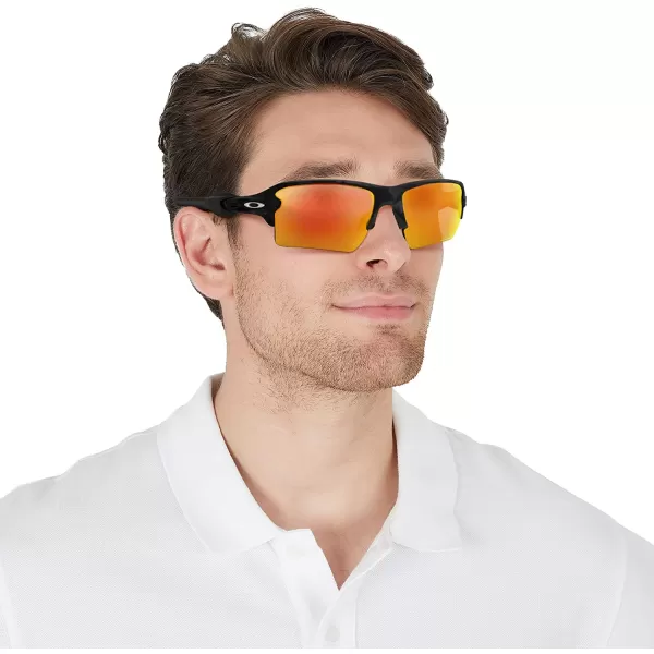 imageOakley Mens Oo9188 Flak 20 XL Rectangular SunglassesMatte Black CamoPrizm Ruby