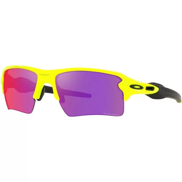 imageOakley Mens Oo9188 Flak 20 XL Rectangular SunglassesNeon YellowPrizm Road